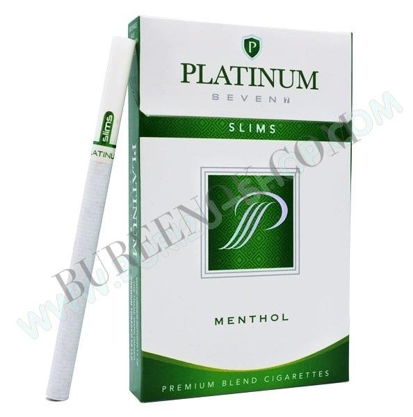 บุหรี่นอก แพทตินั่มเขียว มวนสลิม