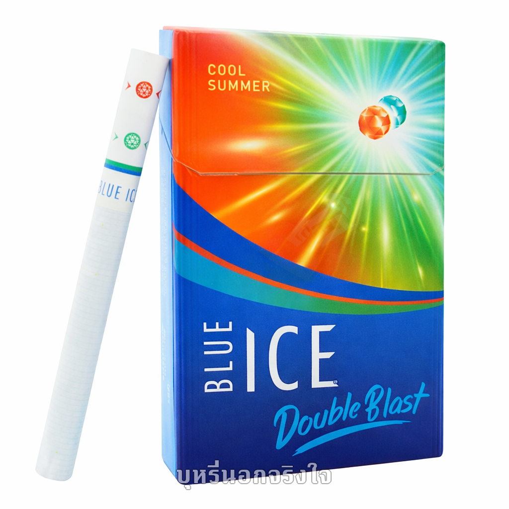 บุหรี่นอก บลูไอซ์  (2 เม็ดบีบ)